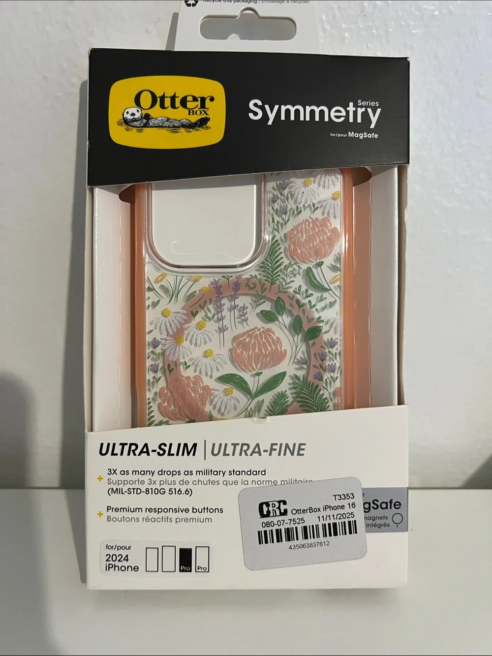 OtterBox Symmetry Series Floral iPhone Case - Pink & White